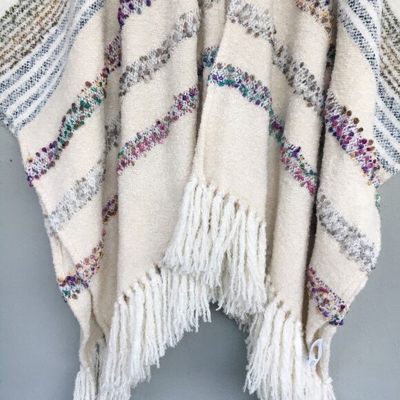 Anthropologie Fringe Kimono Cardigan Sweater OS Open Front Shunky Oversize Boho - Picture 9 of 16